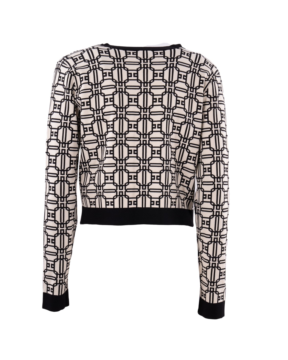 shop ELISABETTA FRANCHI Saldi Maglia: Elisabetta Franchi cardigan cropped logo jacquard.
Stampa logo jacquard.
Maniche lunghe.
Scollo a giro.
Chiusura frontale con zip in metallo dorato con tiretto logo nel centro davanti e finiture in contrasto colore.
Vestibilità slim.
Composizione: 65% Viscosa 35% Poliammide.
Made in Italy.. MK32B47E2-E84 number 8224676